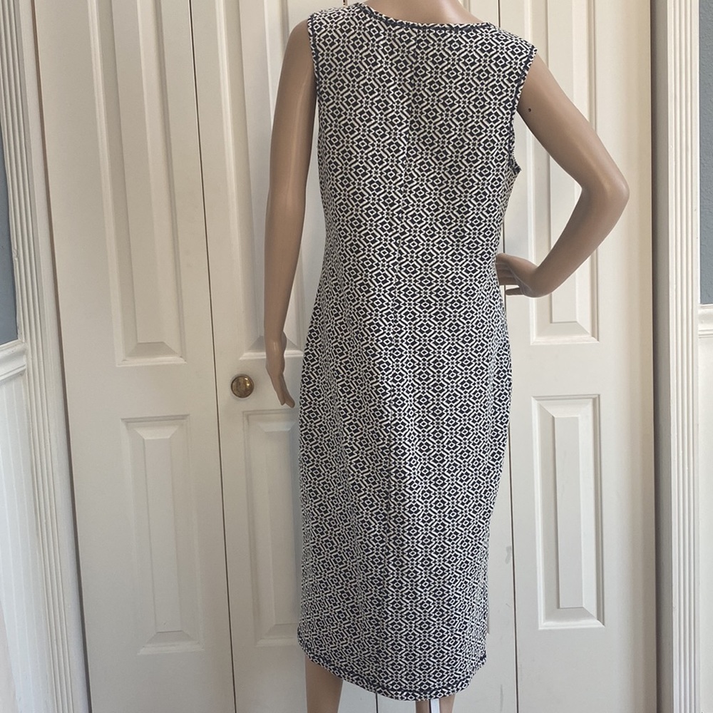 Max Studio Womens L/Xl Sleeves Bodycon Black and White Tank Dress. - Picture 9 of 10